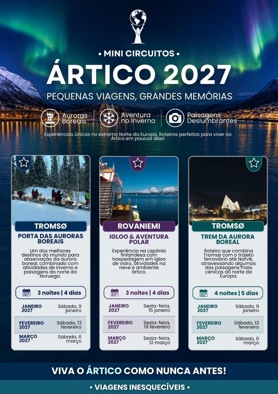 Flyer Ártico 2027 - Pequenas viagens, grandes memórias