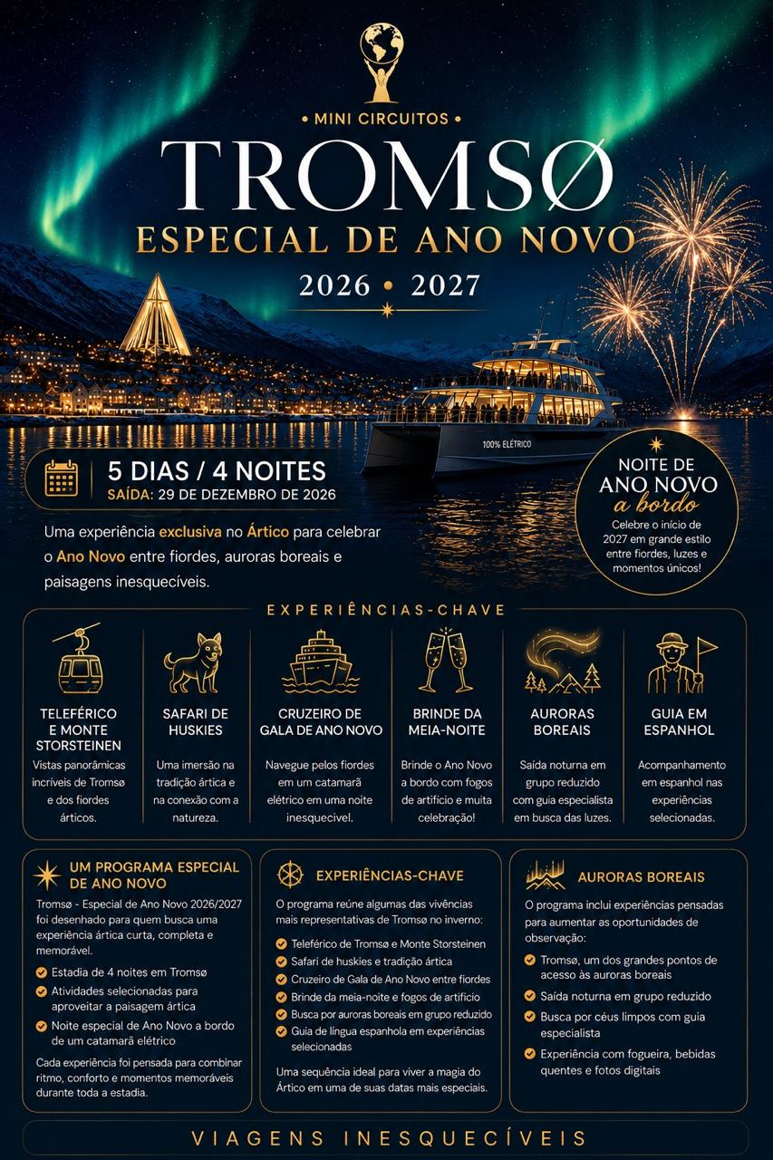 Flyer Tromsø - Especial de Ano Novo 2026/2027